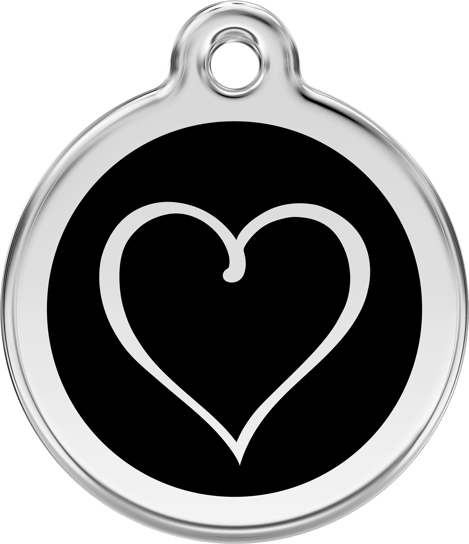 Pet Identification Tag | Tribal Heart - black