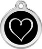 Pet Identification Tag | Tribal Heart - black