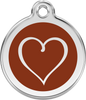 Pet Identification Tag | Tribal Heart - brown