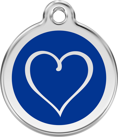 Pet Identification Tag | Tribal Heart - blue
