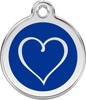 Pet Identification Tag | Tribal Heart - blue