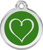 Pet Identification Tag | Tribal Heart - green