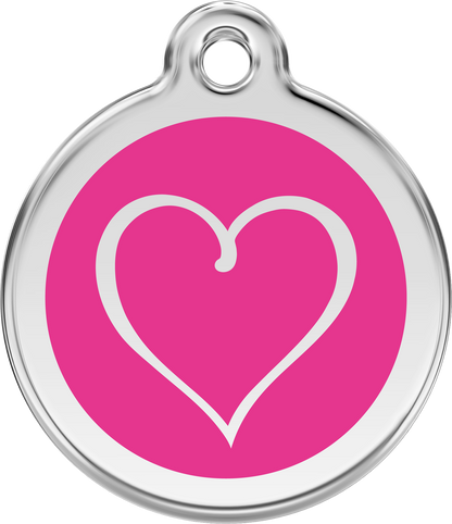 Pet Identification Tag | Tribal Heart - pink