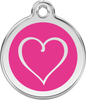 Pet Identification Tag | Tribal Heart - pink