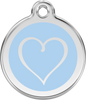 Pet Identification Tag | Tribal Heart - light blue