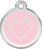 Pet Identification Tag | Tribal Heart - light pink