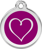 Pet Identification Tag | Tribal Heart - purple
