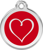 Pet Identification Tag | Tribal Heart - red