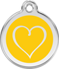 Pet Identification Tag | Tribal Heart - yellow