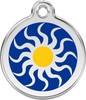 Pet Identification Tag | Tribal Sun - blue