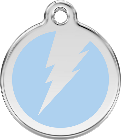 Pet Identification Tag | Flash - light blue