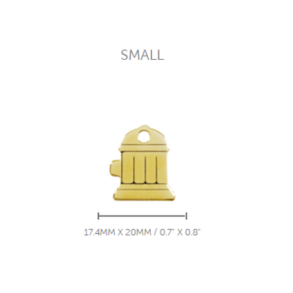 Pet ID Tag Brass Fire Hydrant - small