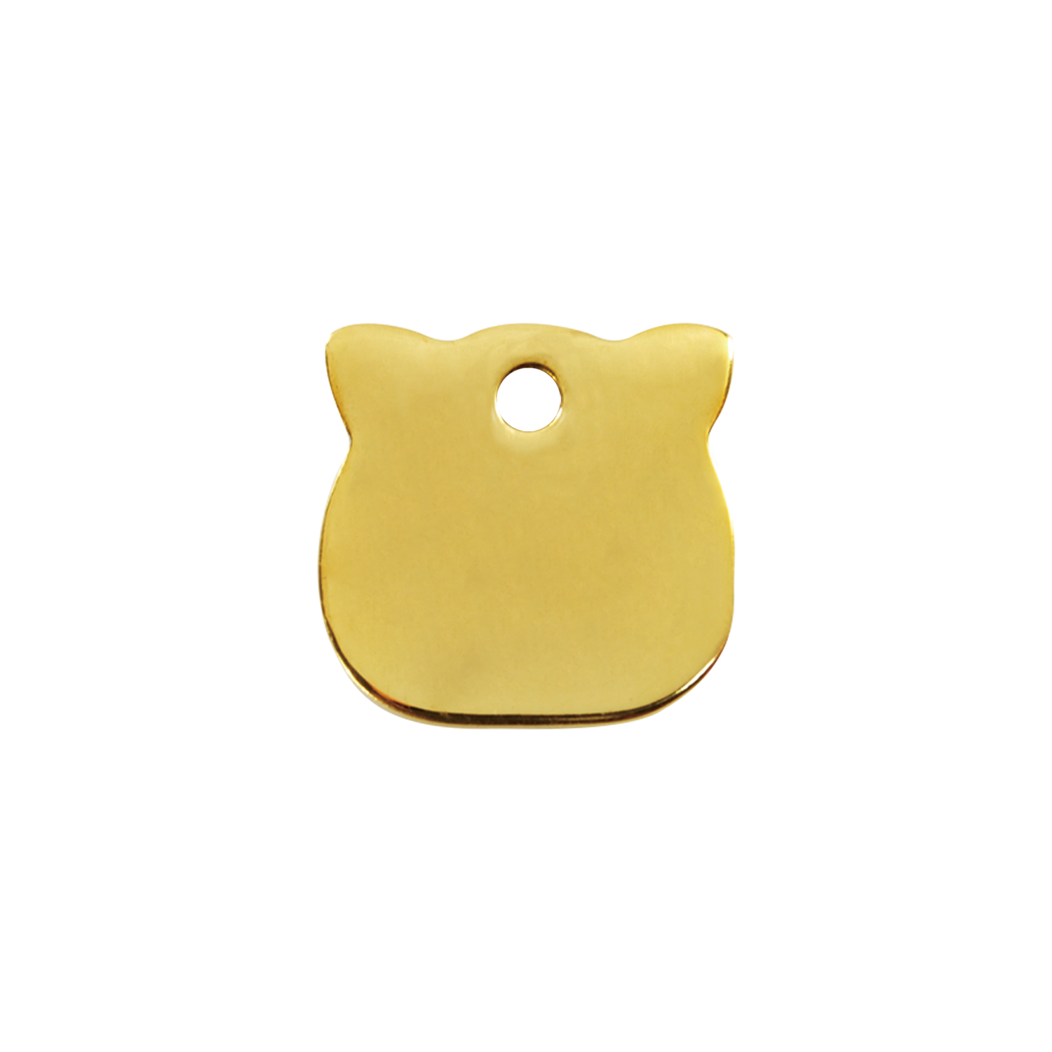 Pet ID Tag Brass | Cat Head