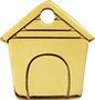 Pet ID Tag Brass Dog House