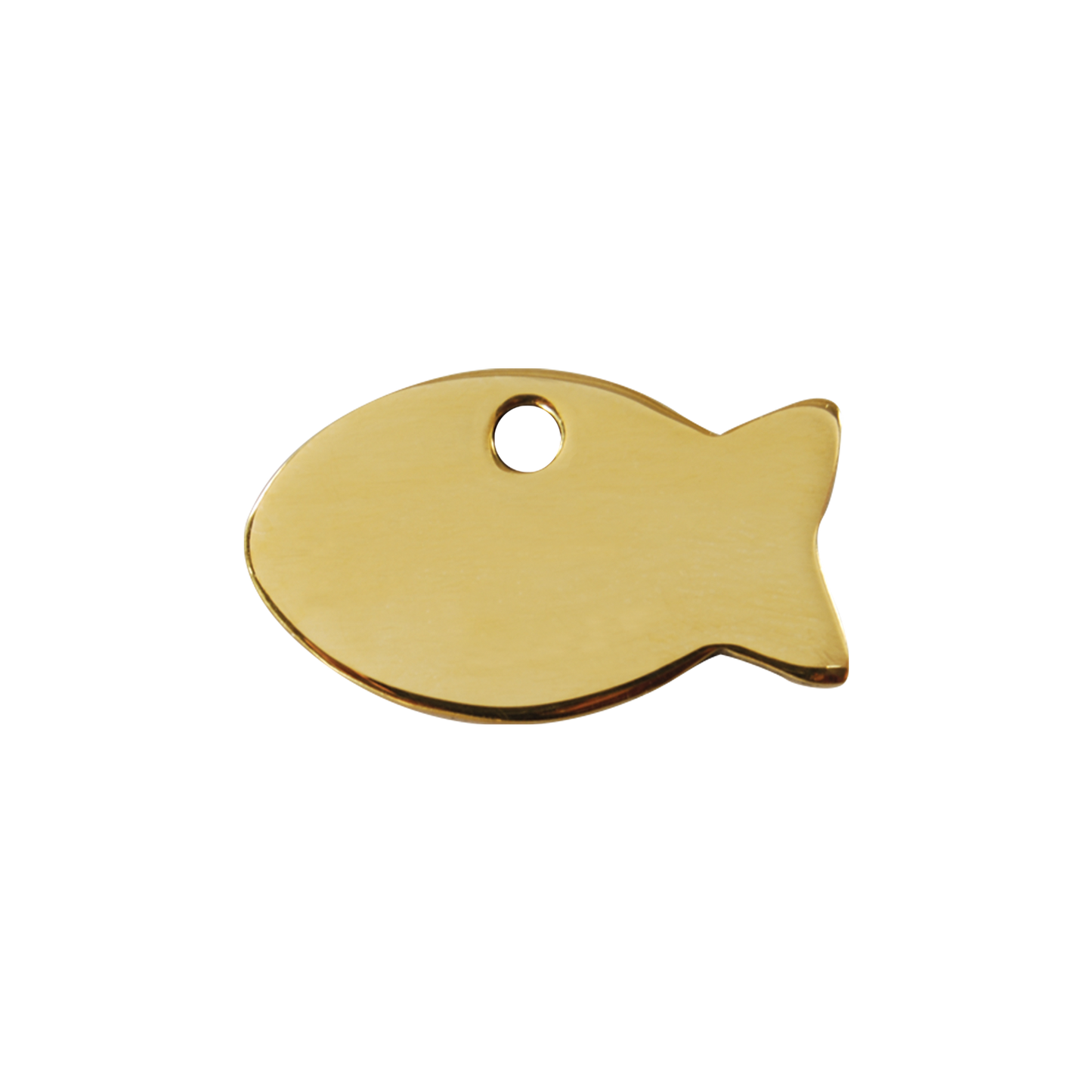 Pet ID Tag Brass Fish