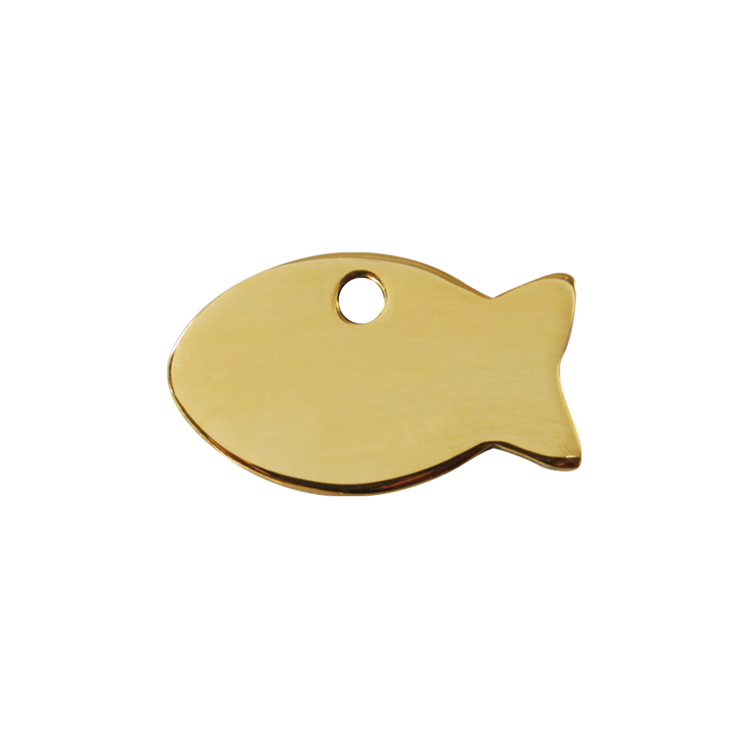 Pet ID Tag Brass Fish