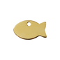 Pet ID Tag Brass Fish