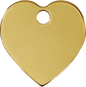 Pet ID Tag Brass Heart
