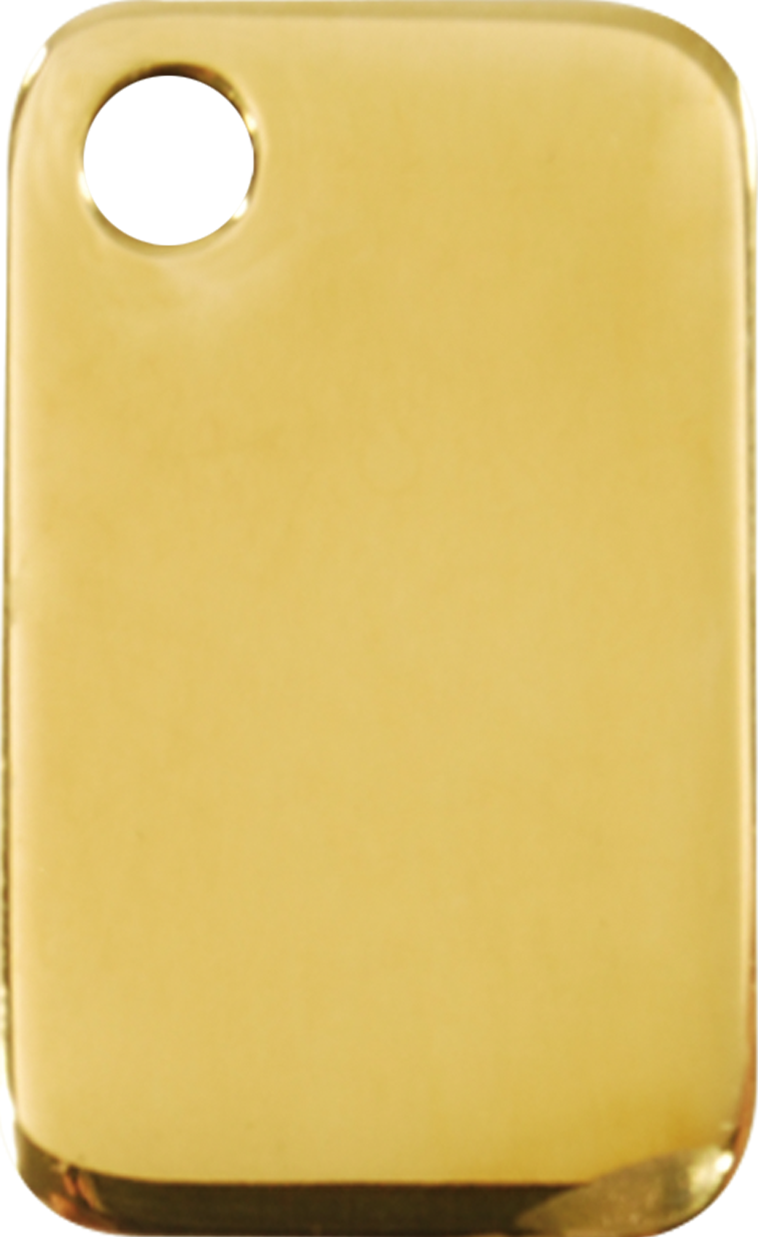 Pet ID Tag Brass Rectangular