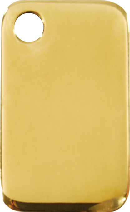 Pet ID Tag Brass Rectangular