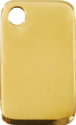 Pet ID Tag Brass Rectangular