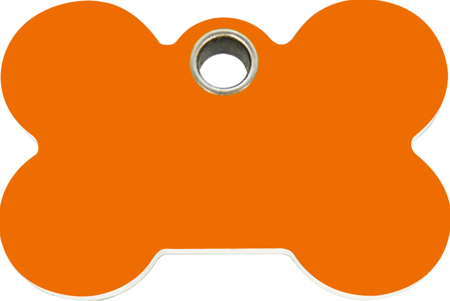 Pet Identification Tag Plastic Bone - orange
