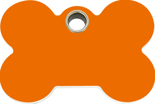 Pet Identification Tag Plastic Bone - orange