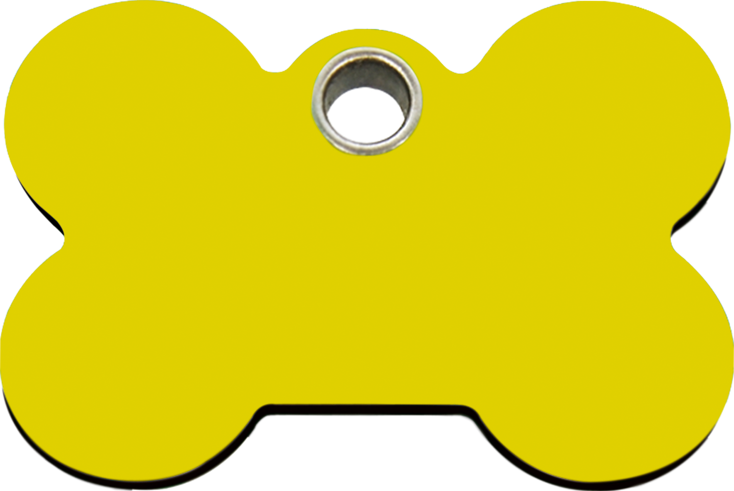 Pet Identification Tag Plastic Bone - yellow