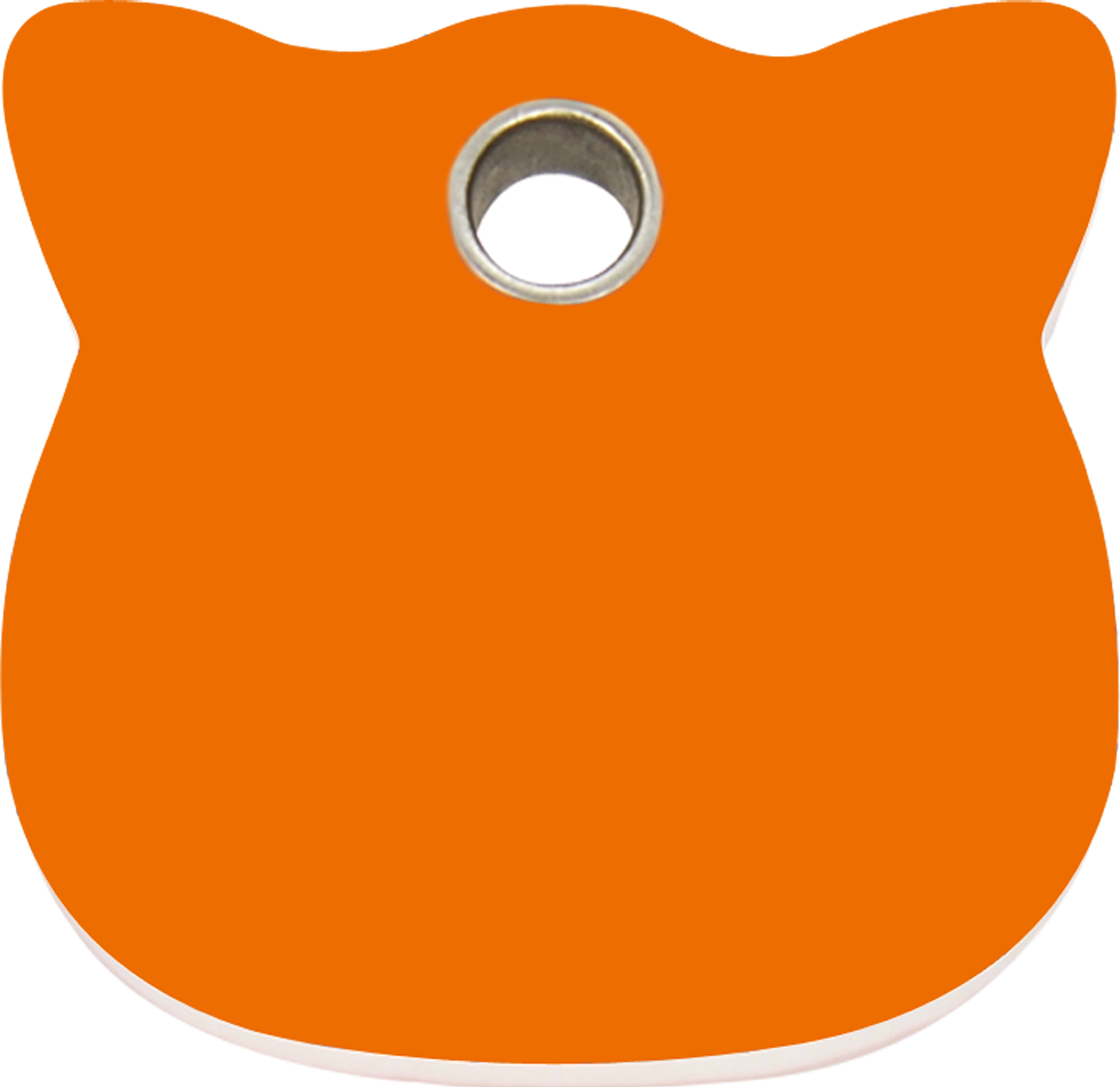 Pet Identification Tag Plastic | Cat Head - orange