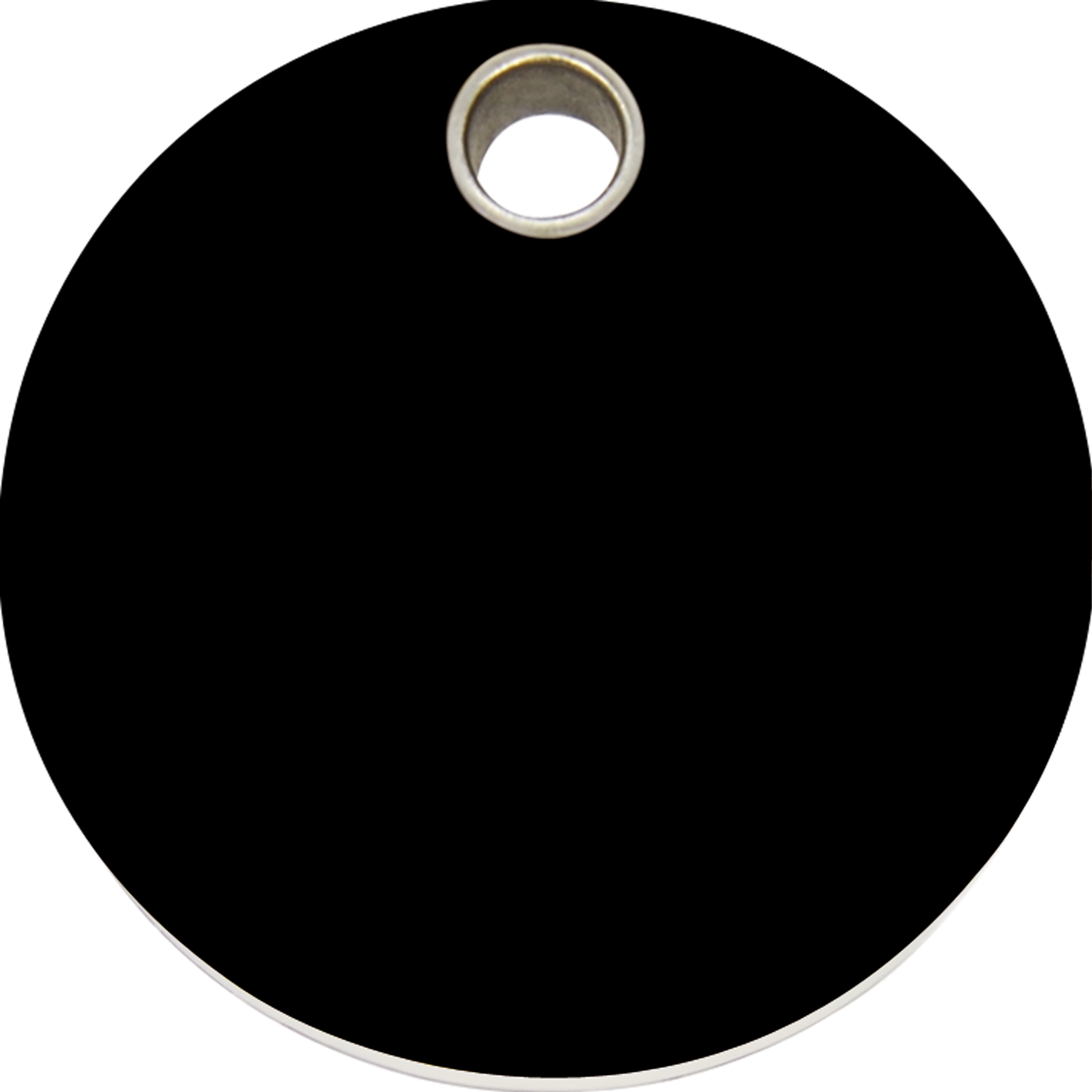 Pet Identification Tag Plastic | Circle - black