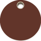 Pet Identification Tag Plastic | Circle - brown