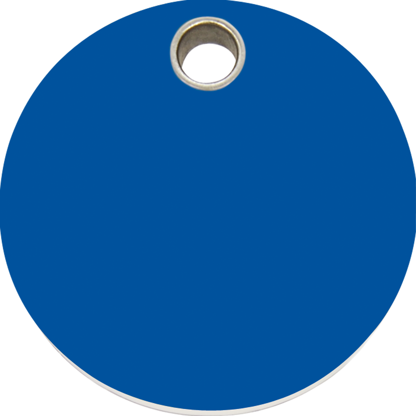 Pet Identification Tag Plastic | Circle - blue