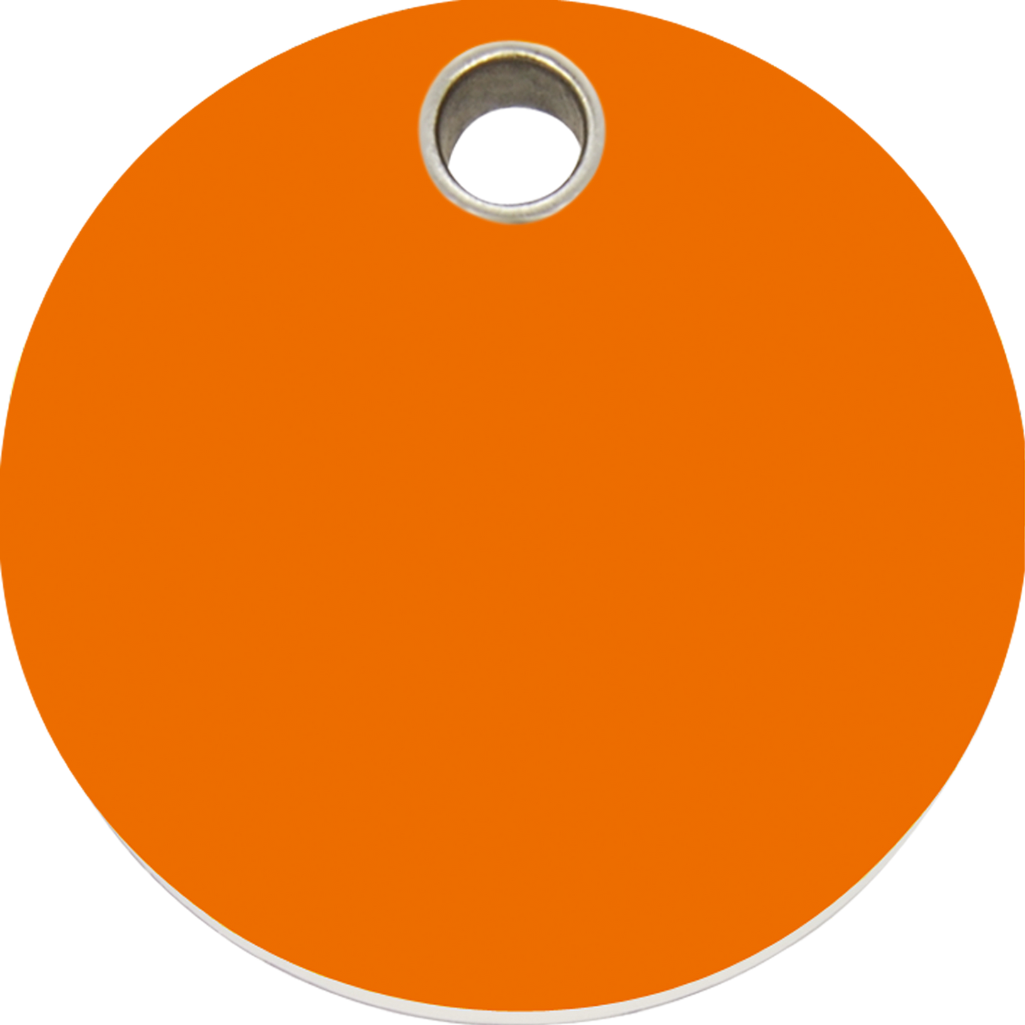 Pet Identification Tag Plastic | Circle - orange