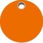 Pet Identification Tag Plastic | Circle - orange