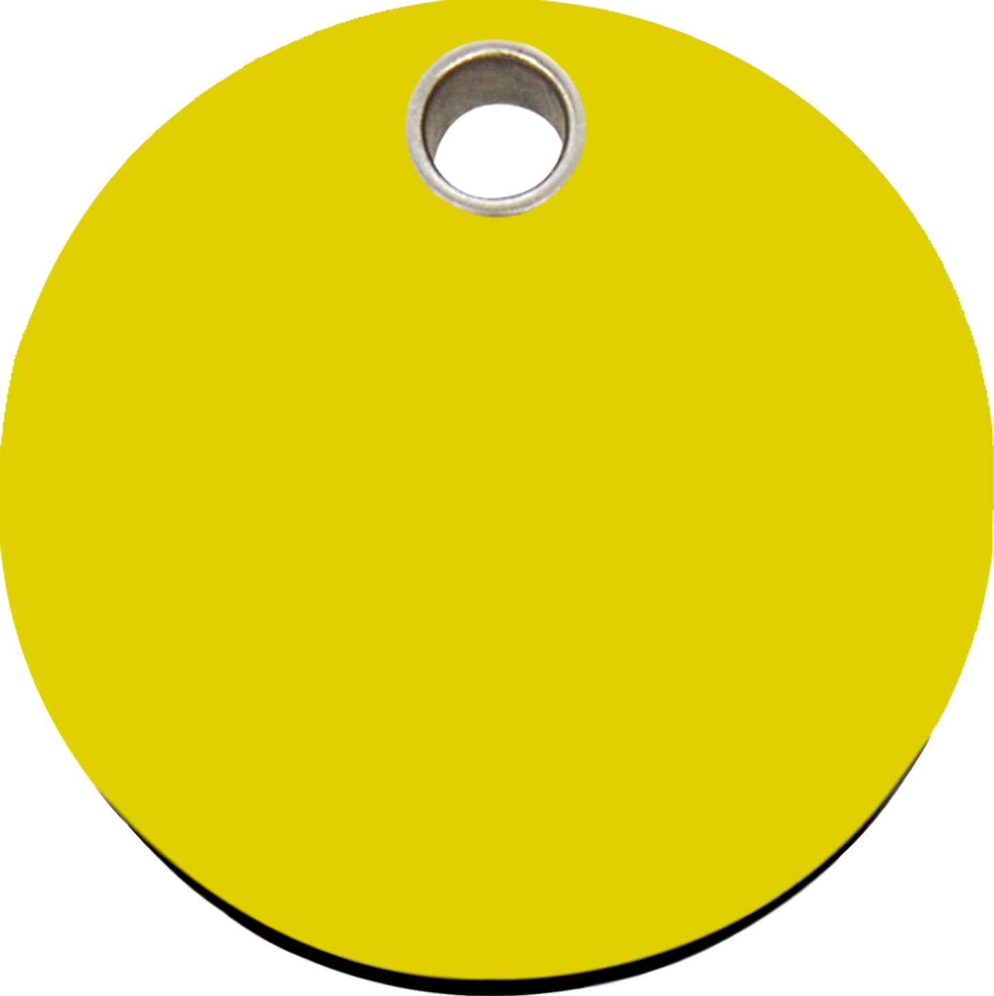 Pet Identification Tag Plastic | Circle - yellow