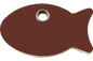 Pet Identification Tag Plastic | Fish - brown