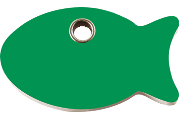 Pet Identification Tag Plastic | Fish - green