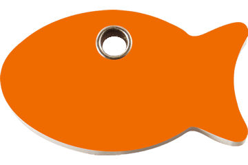Pet Identification Tag Plastic | Fish - orange