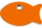 Pet Identification Tag Plastic | Fish - orange