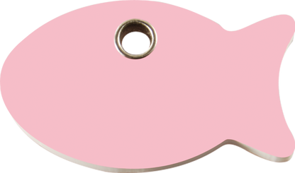 Pet Identification Tag Plastic | Fish - light pink