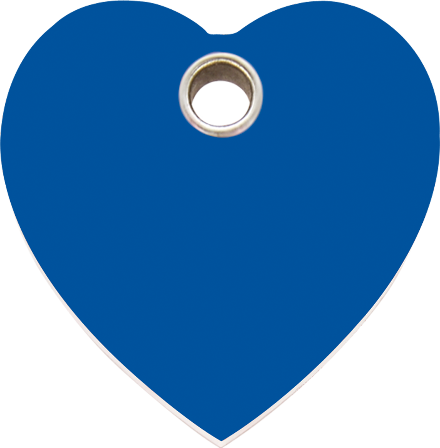 Pet Identification Tag Plastic Heart - blue
