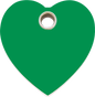 Pet Identification Tag Plastic Heart - green