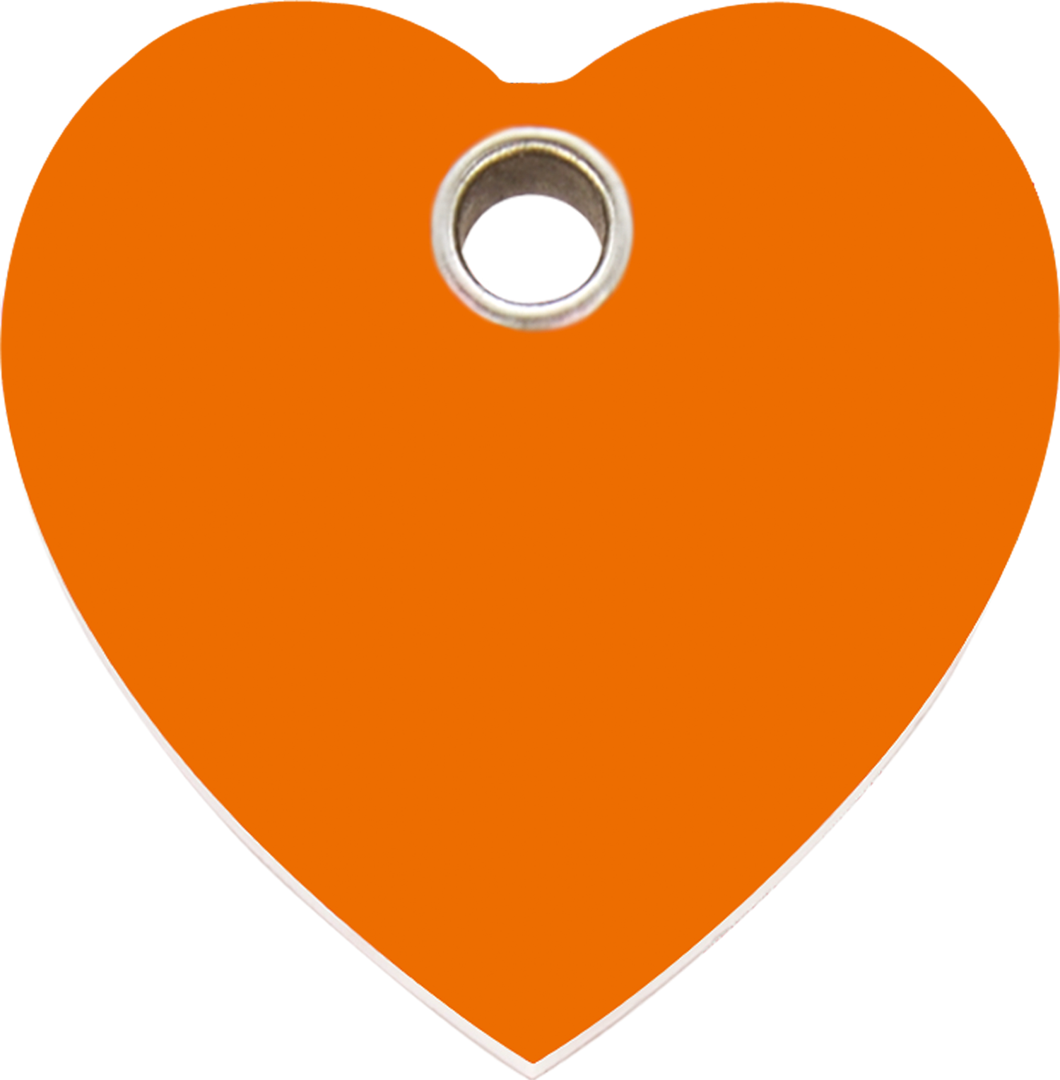 Pet Identification Tag Plastic Heart - orange