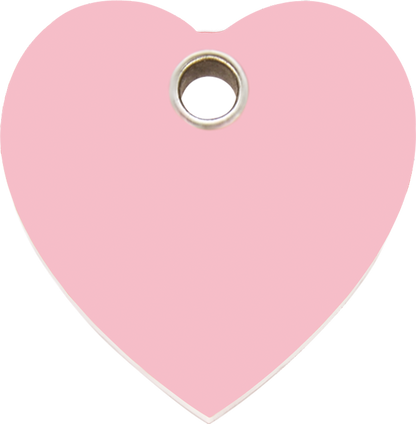 Pet Identification Tag Plastic Heart - pink