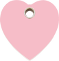 Pet Identification Tag Plastic Heart - pink