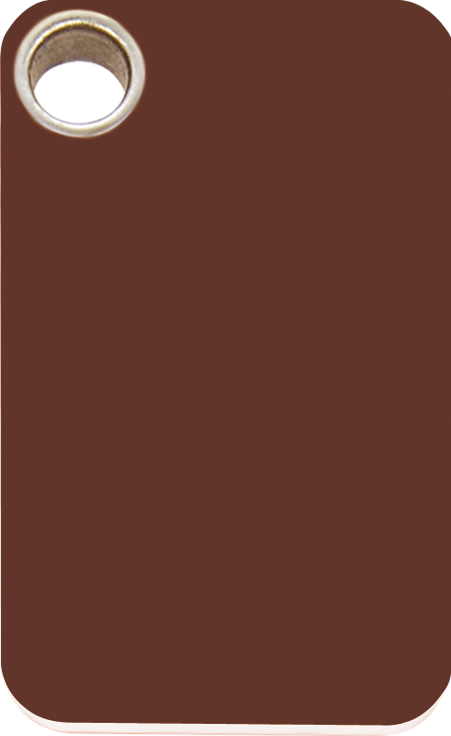 Pet Identification Tag Plastic Rectangular - brown