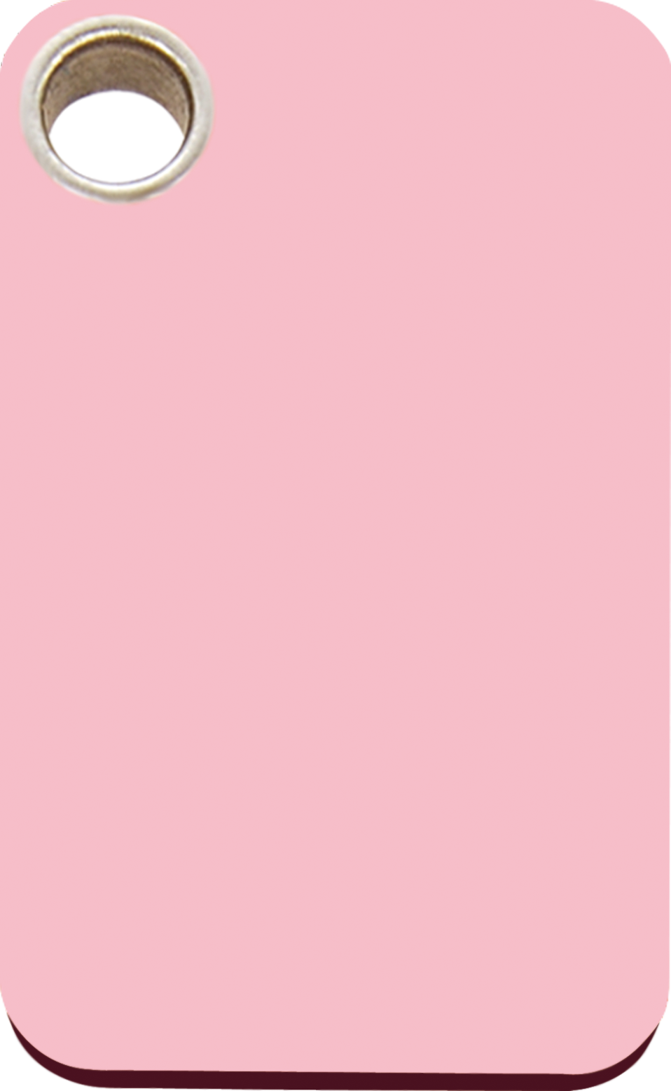 Pet Identification Tag Plastic Rectangular - pink