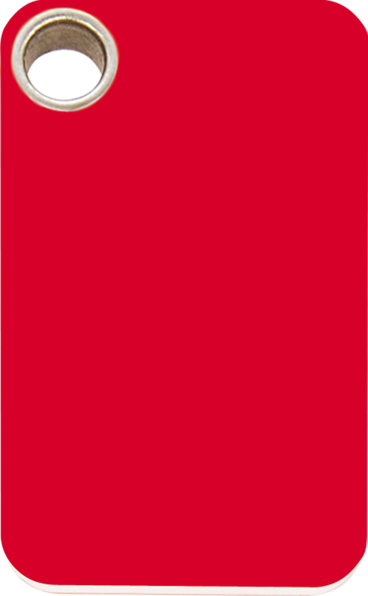 Pet Identification Tag Plastic Rectangular - red