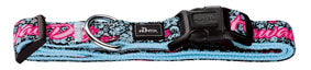 Nylon Dog Collar Hawaii - blue