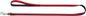 Dog Leash Leather | Textile Dots - red